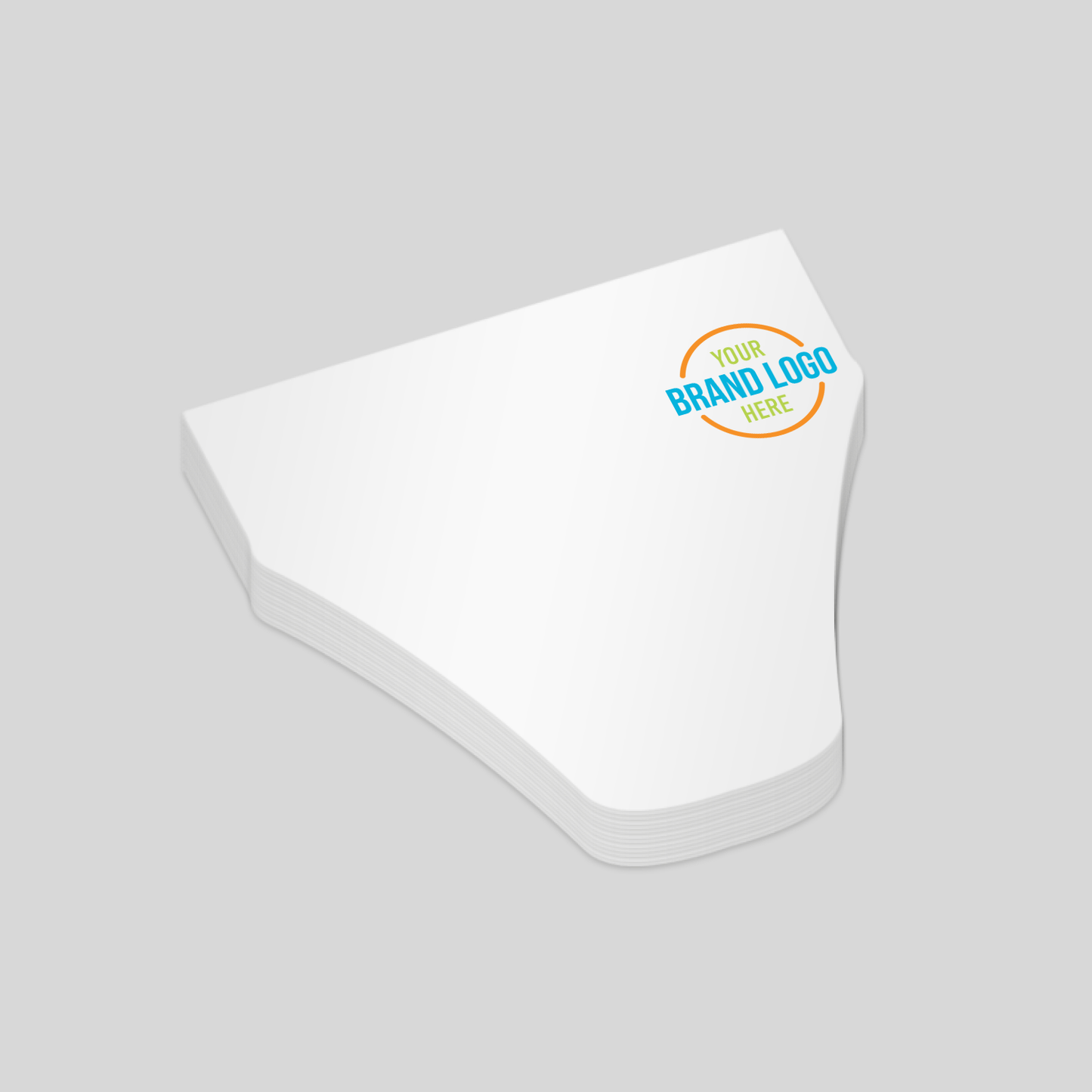 A quirky and fun notepad designed in the shape of briefs, measuring 90mm x 73mm. Ideal for promotions in the fashion, textile, or novelty sectors, adding a humorous touch to your branding.