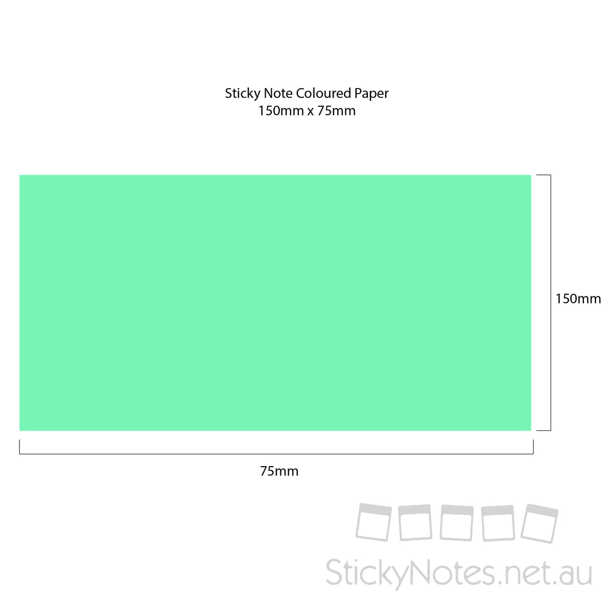 75 x 150 mm Colour Sticky Notes