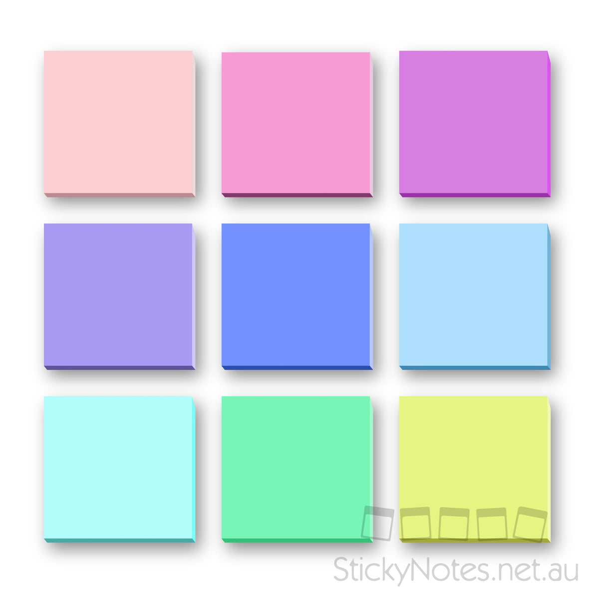 75 x 75mm Coloured Sticky Notes