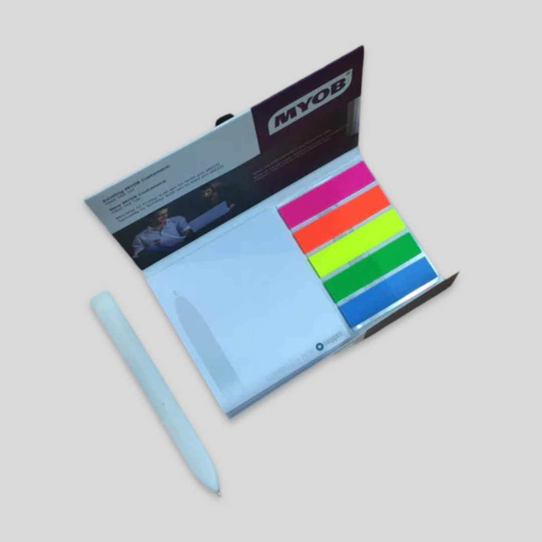 Combo Personalised sticky notepads & Pen