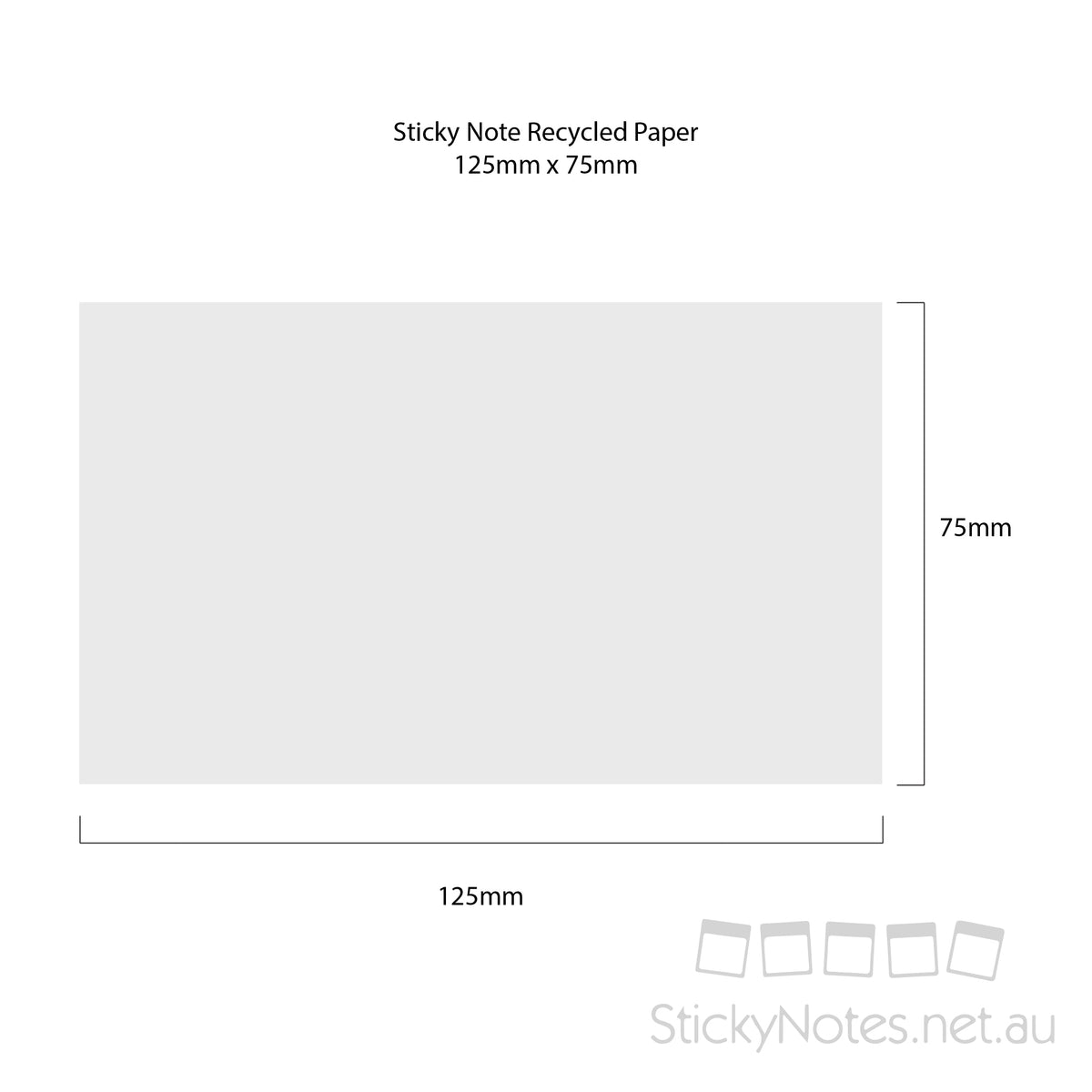 75 x 125mm Eco Paper Sticky Notes