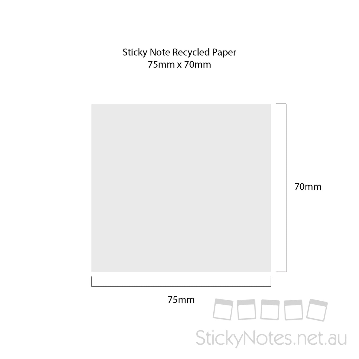 75 x 70mm Eco Paper Sticky Notes