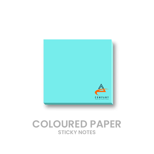 Promotional Sticky Notes on Coloured Paper