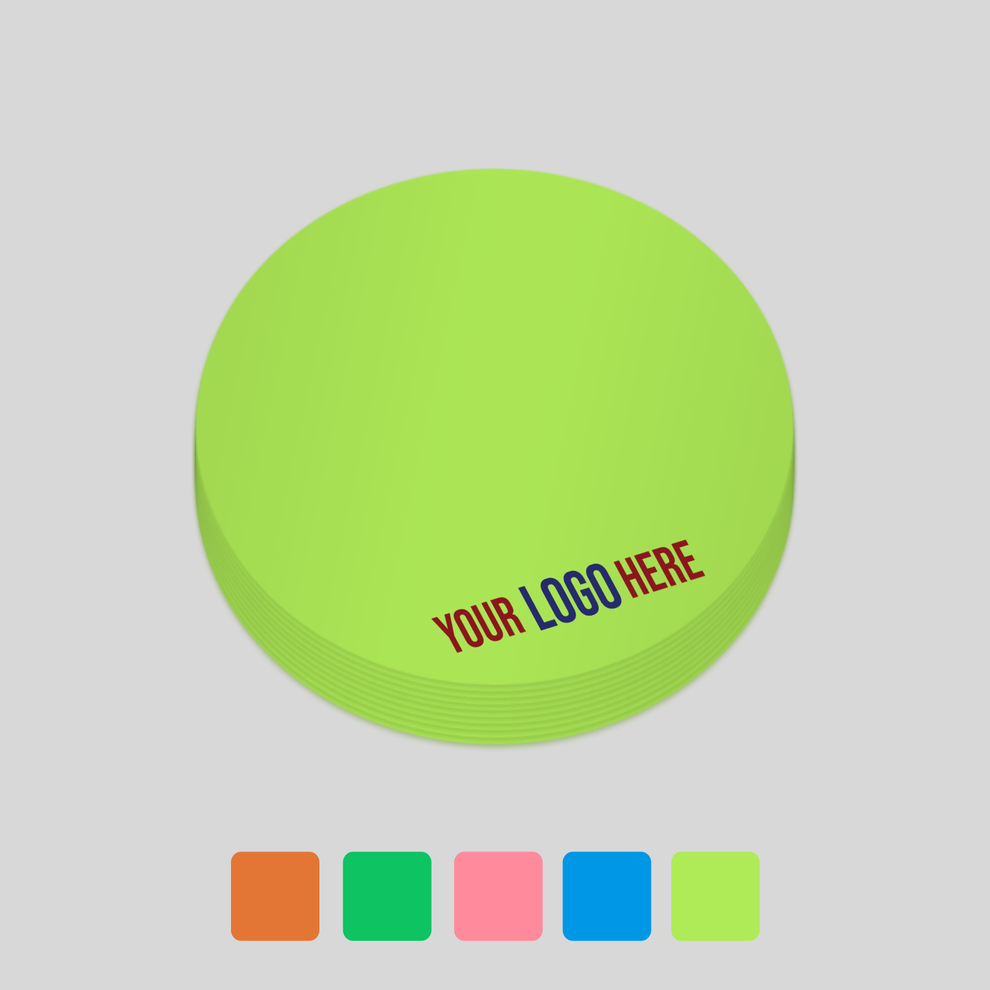 Promotional Small Circle Post-it Notes Branded with your logo ...