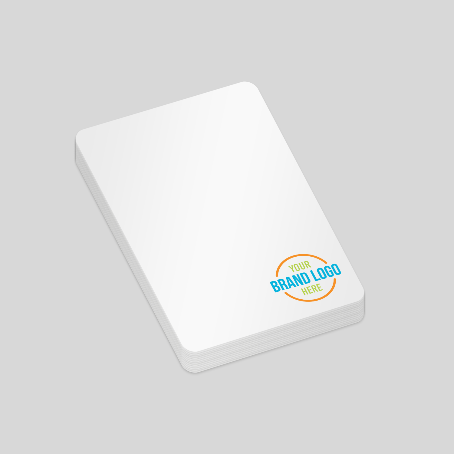 Rectangular notepad with rounded edges, ideal for professional and educational branding. Customisable logo placement. Suitable for corporate giveaways or classroom materials.