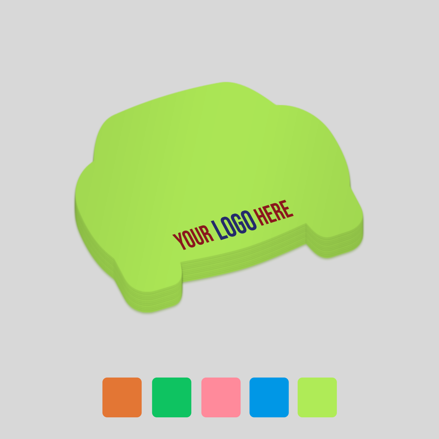 Sports Car Front Silhouette Shaped Sticky Note personalised ...