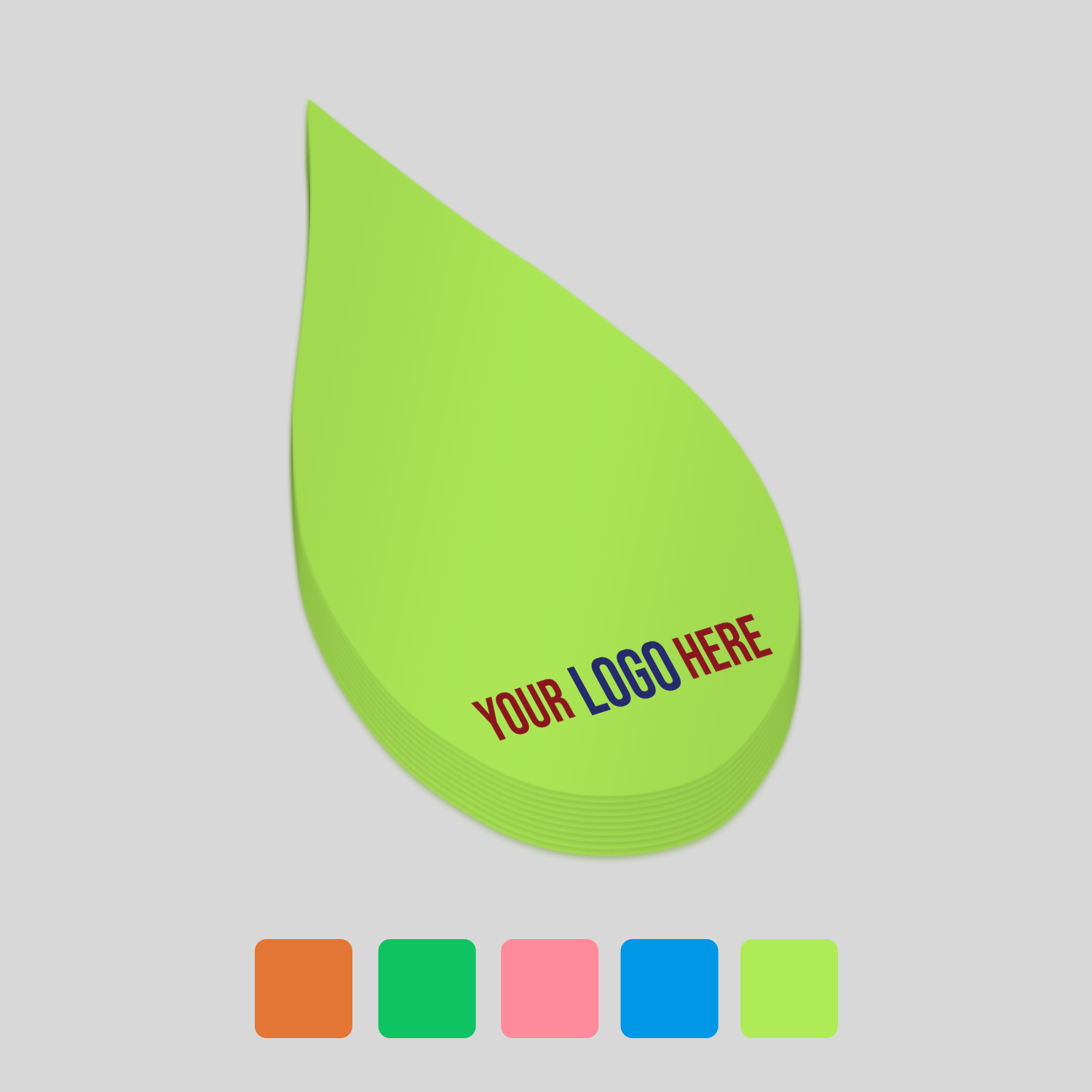 Promotional Sticky Notes in Raindrop Shape | Australia – stickynotes.net.au