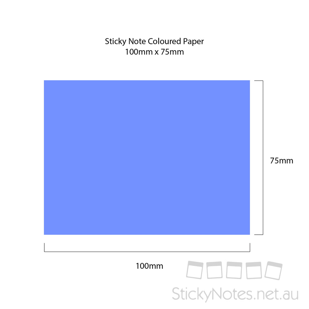 100 x 75mm Coloured Sticky Notes – stickynotes.net.au