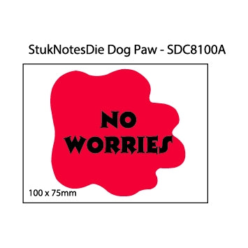 Paw Print Clues Sticky Note Pad - 35 Blue Paw Print Shaped Notes For Games & Reminders