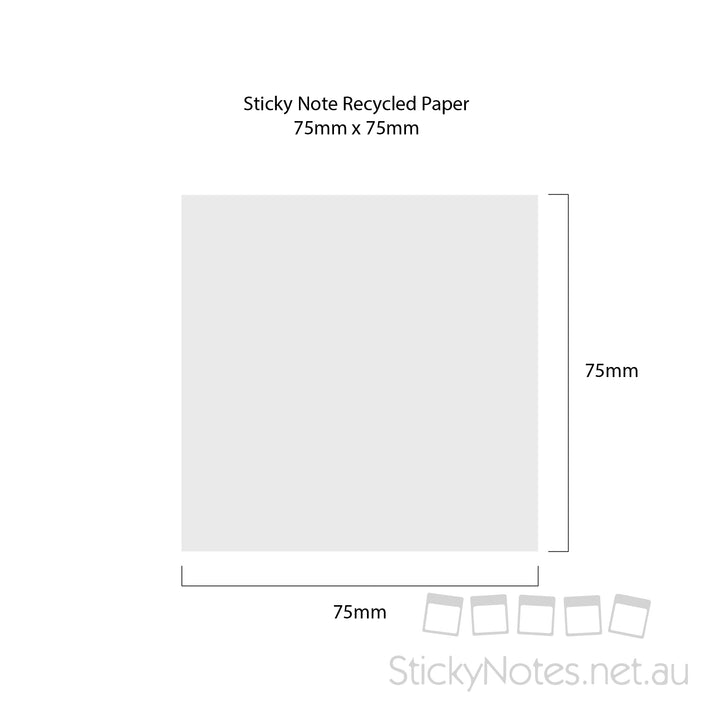 75 x 75mm Eco Paper Sticky Notes – stickynotes.net.au